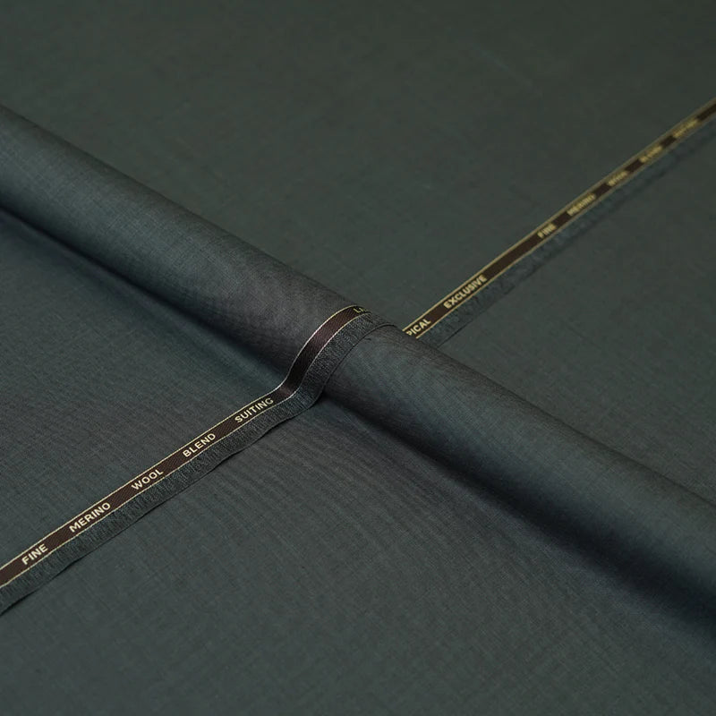 Grey Bird Eye Textured Wool Blend, Tropical Exclusive Suiting Fabric